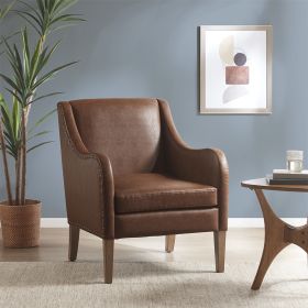 Faux Leather Accent Chair