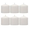 Stonebriar 3" x 3" Unscented 1-Wick White Pillar Candles, 6 Pack