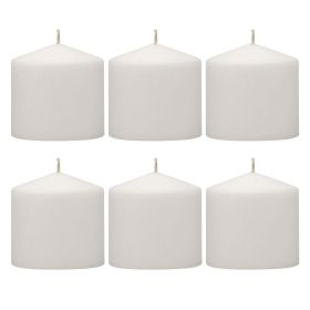 Stonebriar 3" x 3" Unscented 1-Wick White Pillar Candles, 6 Pack