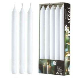 10 Pack Straight White Candles - 9.5 Inch Unscented White Candlesticks for Weddings, Home, Holidays - 8 Hour Burn Time