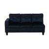 Midnight Blue Microfiber 3-Piece Living Room Sofa Set B