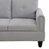 Grey Flannel Living Room Sofa Set A