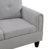 Grey Flannel Living Room Sofa Set A