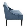 44" Settee,Polyester Fabric Rich Upholstery Modern Style For Living room,Blue