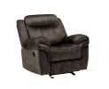 Zubaida Glider Recliner; 2-Tone Chocolate Velvet YJ