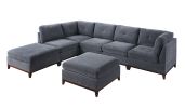 Modular Living Room Furniture Armless Chair Ash Chenille Fabric 1pc Cushion Armless Chair Couch.