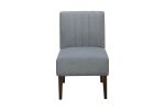 Stylish Comfortable Accent Chair 1pc Gray Fabric Upholstered Plush Seating Living Room Furniture Armless Chair