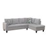 Grey Flannel Living Room Sofa Set A